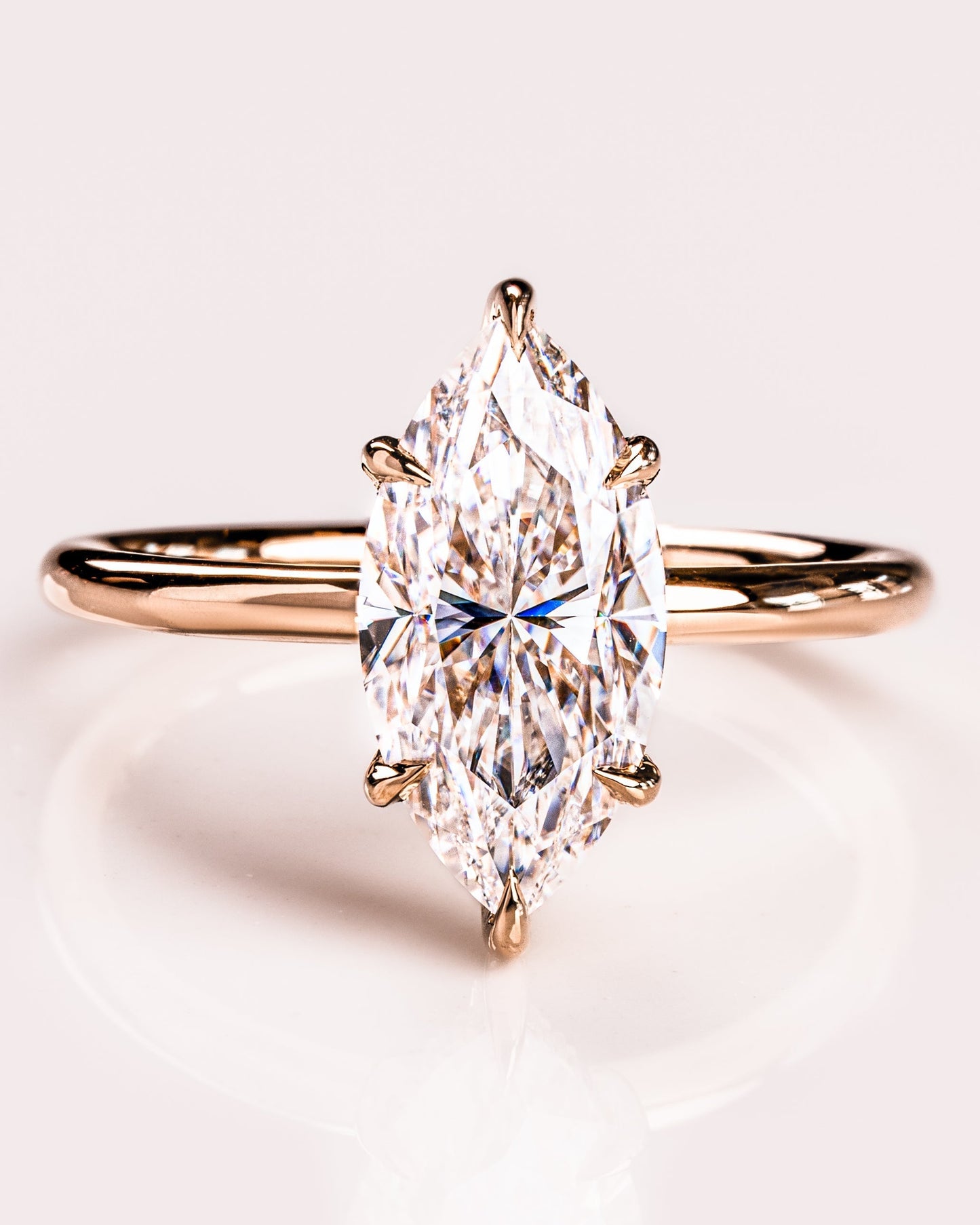 1.56 CT Marquise Cut Moissanite Engagement Ring With Hidden Halo Setting