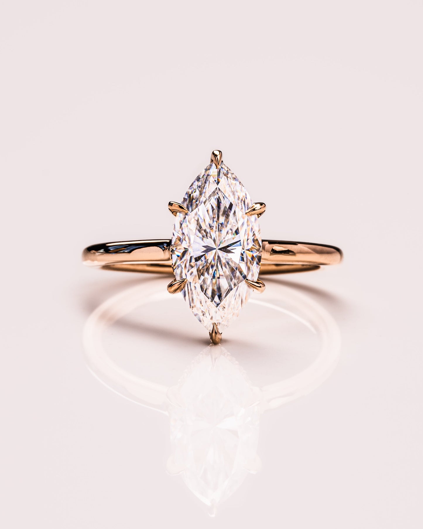 0.90 CT Marquise Cut Moissanite Engagement Ring With Hidden Halo Setting
