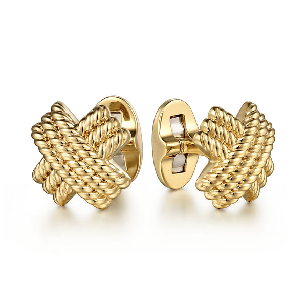 Triple Row Twisted Rope Cufflinks For Men