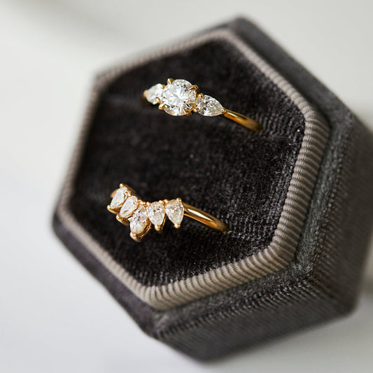 0.25 TCW Round Shaped Half Eternity Lab Grown Diamond Wedding Band