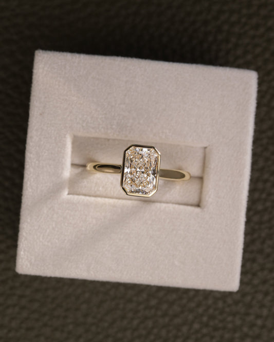 2 CT Asscher Lab Grown Diamond Solitaire Engagement Ring