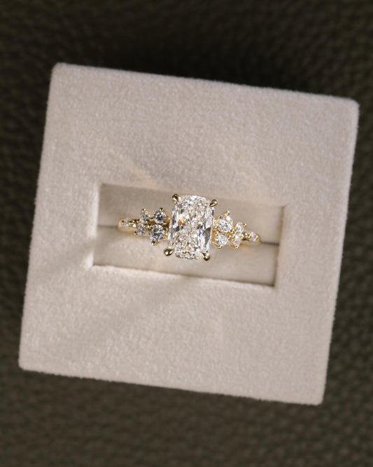 2 CT Asscher Lab Grown Diamond Solitaire Engagement Ring