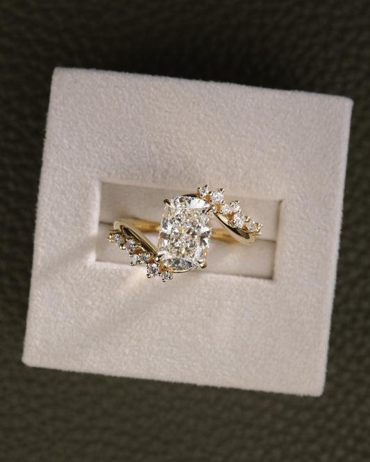 2 CT Asscher Lab Grown Diamond Solitaire Engagement Ring