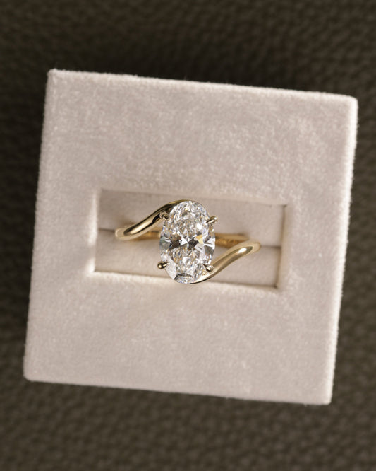 2 CT Asscher Lab Grown Diamond Solitaire Engagement Ring