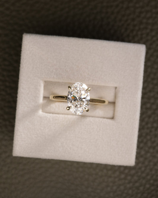 2 CT Asscher Lab Grown Diamond Solitaire Engagement Ring