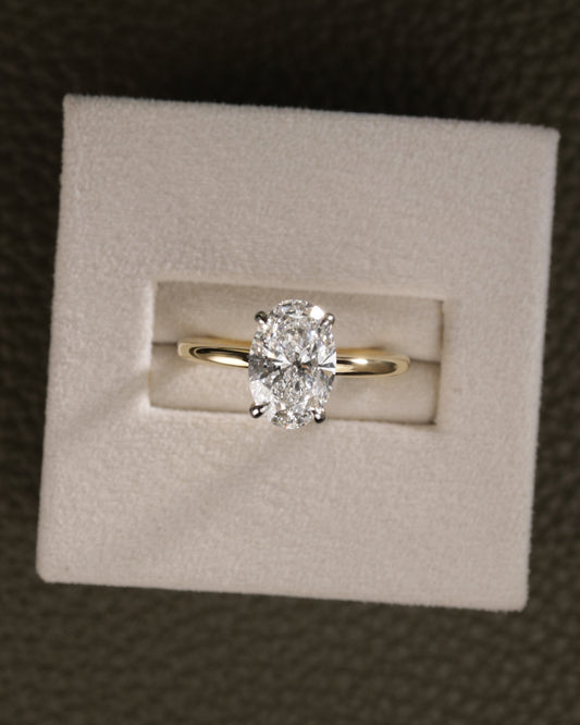 2 CT Asscher Lab Grown Diamond Solitaire Engagement Ring