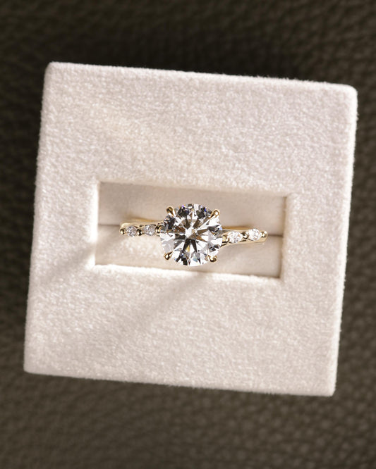 2 CT Asscher Lab Grown Diamond Solitaire Engagement Ring