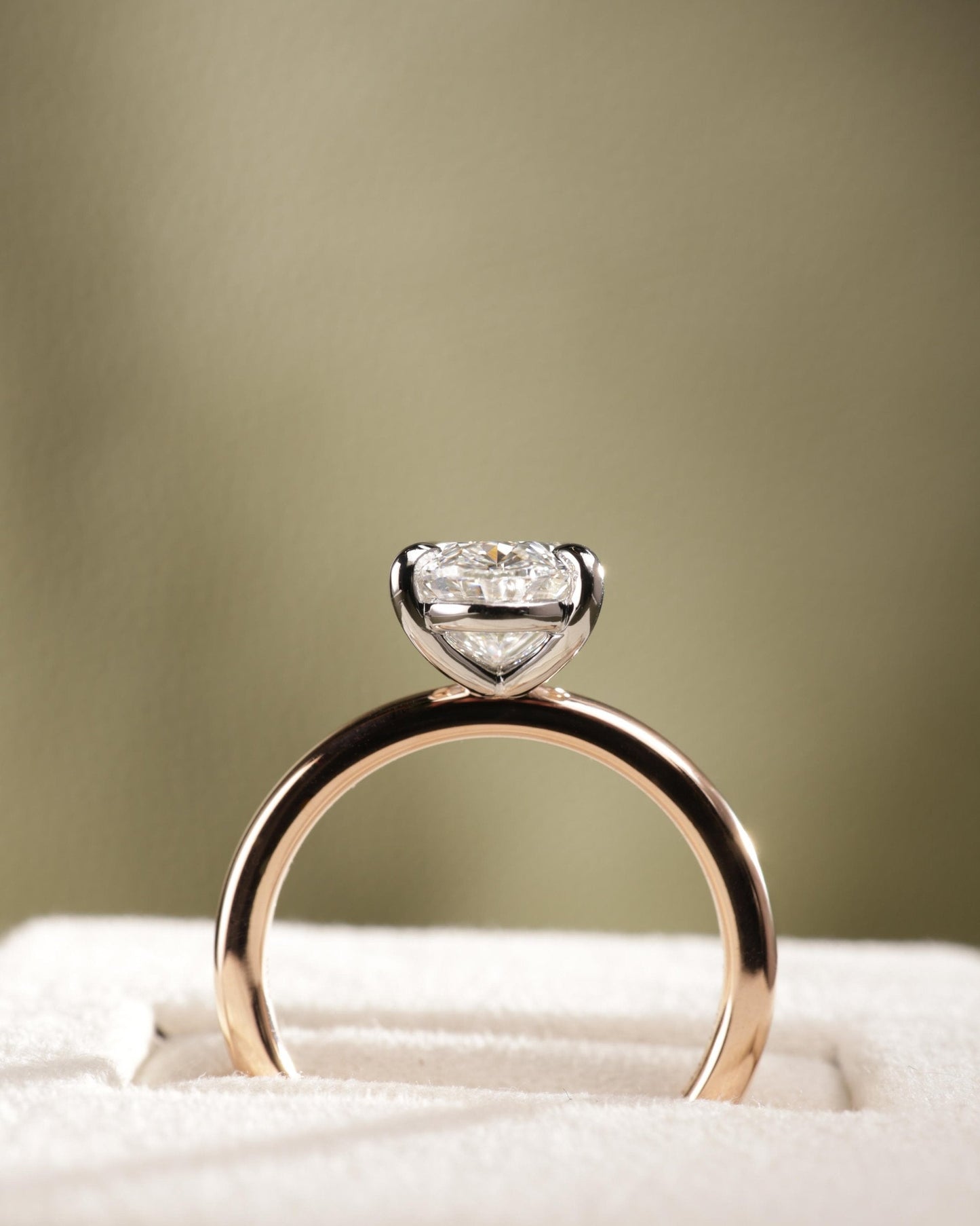 2 CT Oval Lab Grown Diamond Solitaire Engagement Ring