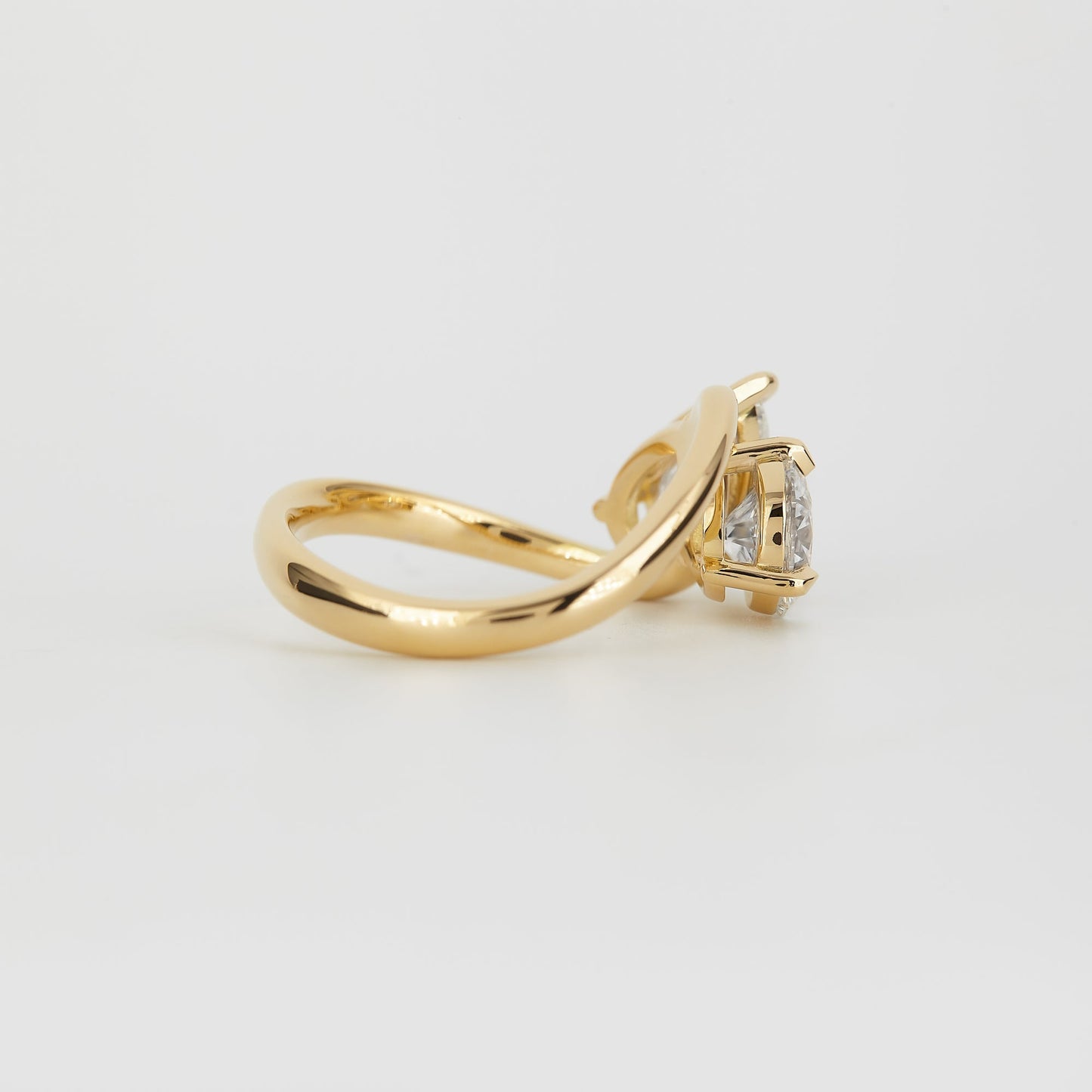 2.06 TCW Pear & Round Shaped Toi Et Moi Moissanite Engagement Ring