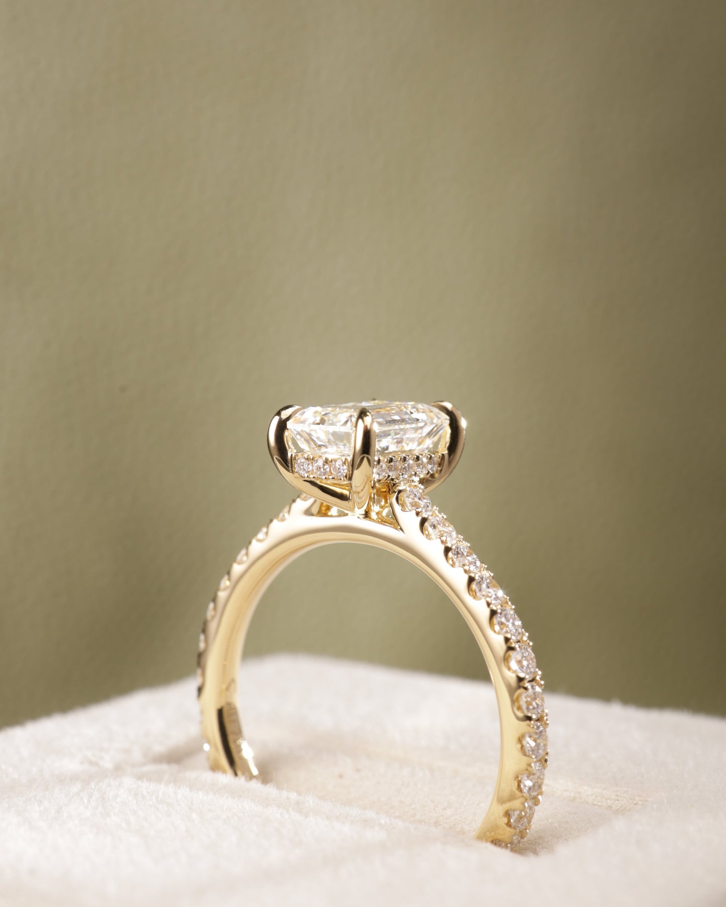 2 CT Asscher Lab Grown Diamond Solitaire Engagement Ring