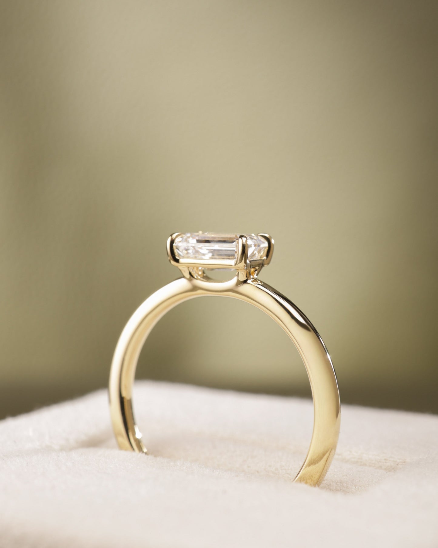 2 CT Asscher Lab Grown Diamond Solitaire Engagement Ring