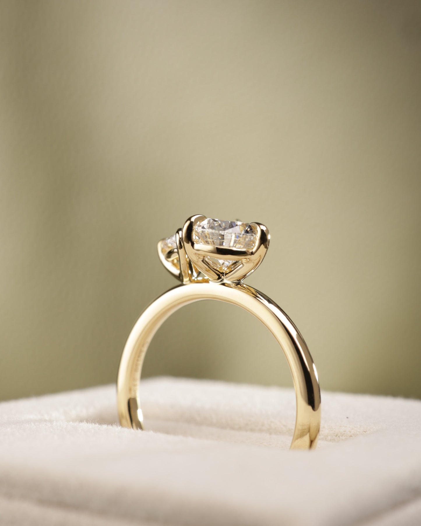 2 CT Asscher Lab Grown Diamond Solitaire Engagement Ring
