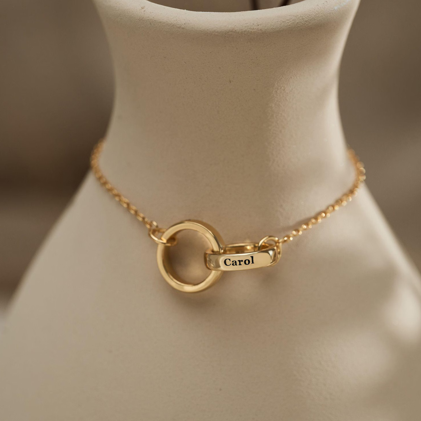 Custom Circle Name Bracelet