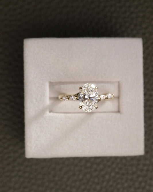 2 CT Asscher Lab Grown Diamond Solitaire Engagement Ring