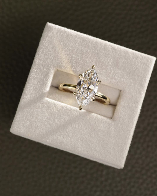 2 CT Asscher Lab Grown Diamond Solitaire Engagement Ring