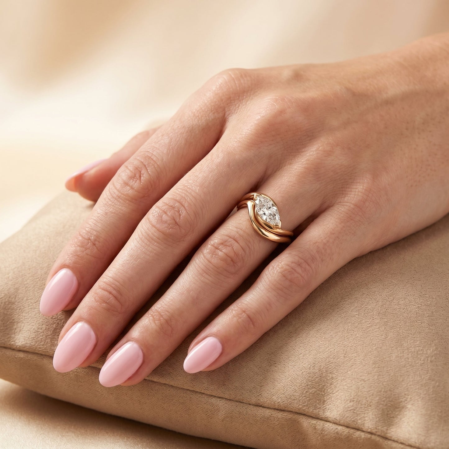 1.0 CT Round Solitaire Moissanite Diamond Bridal Ring Set