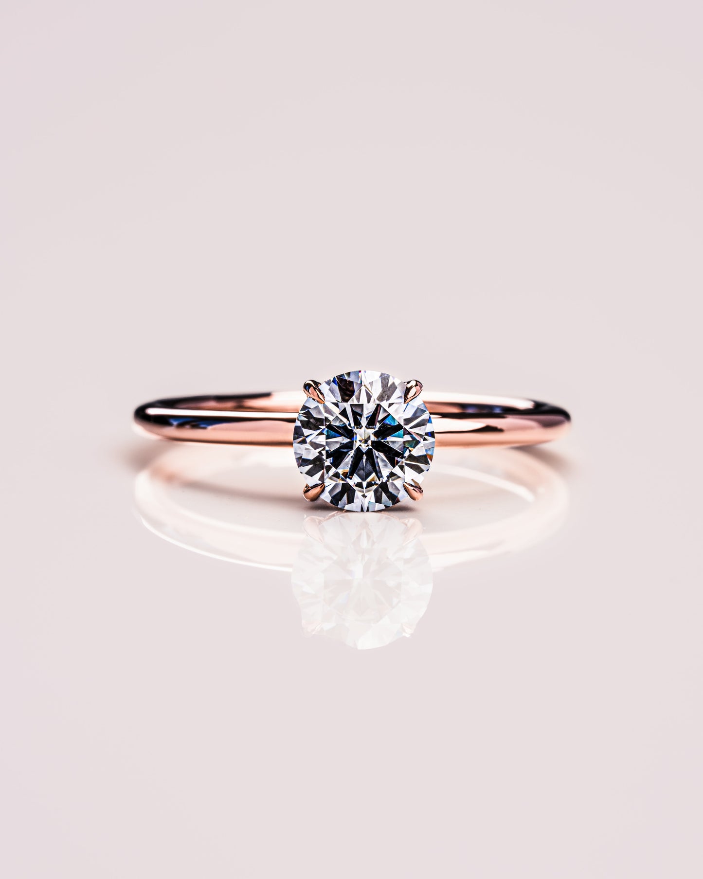 1.60 CT Round Cut Moissanite Engagement Ring With Hidden Halo Setting