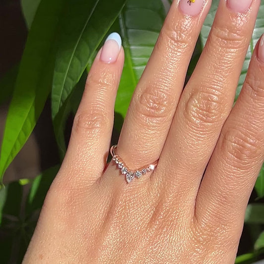 1.2 CT Pear Cut Cluster Moissanite Bridal Ring Set