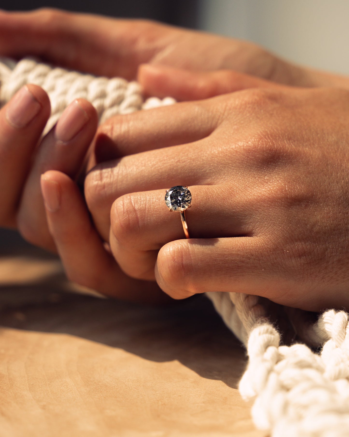 1.60 CT Round Cut Moissanite Engagement Ring With Hidden Halo Setting