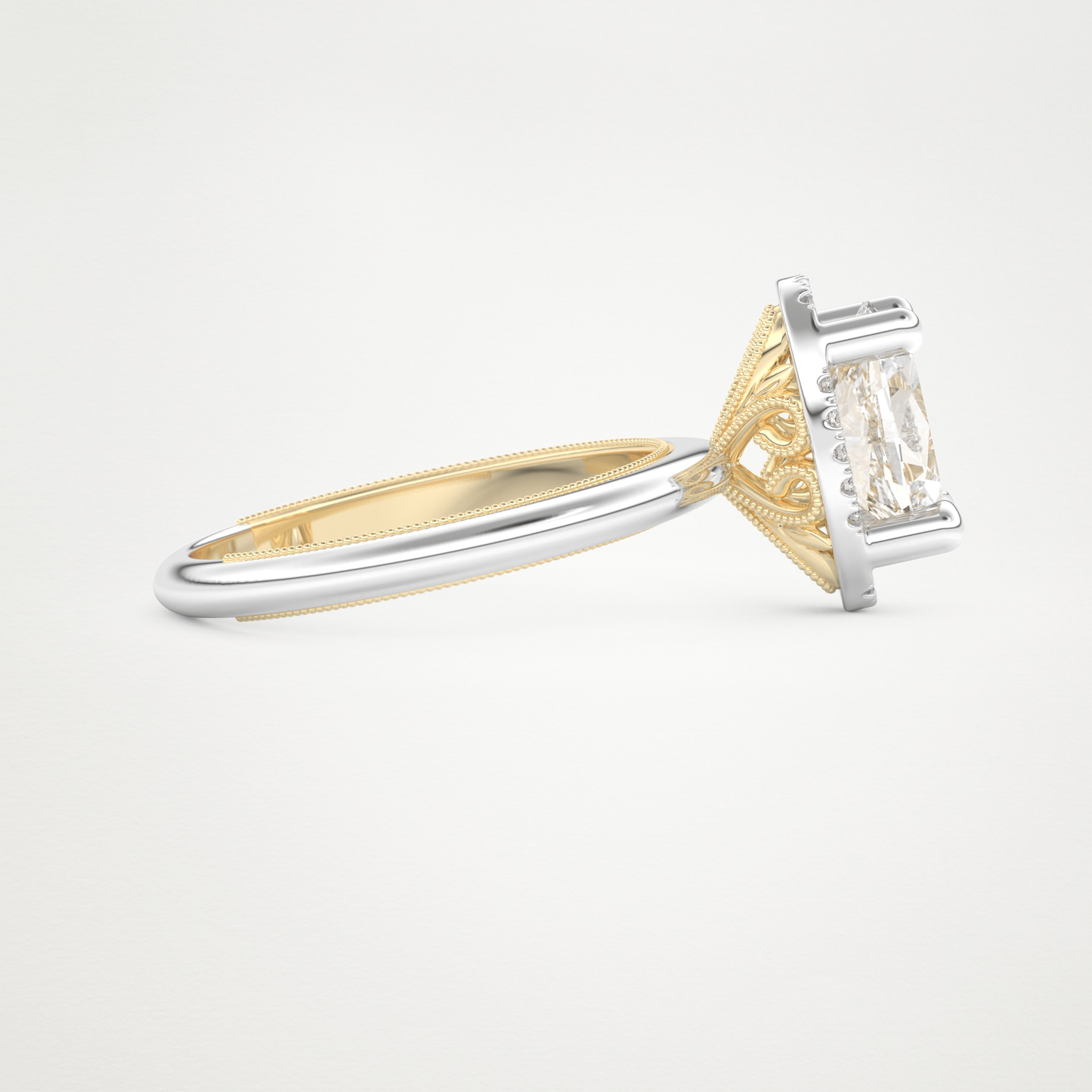Oval Cut Moissanite Halo Engagement Ring – 1.5 CT Lab-Created Brilliance in 10K/14K/18K Gold