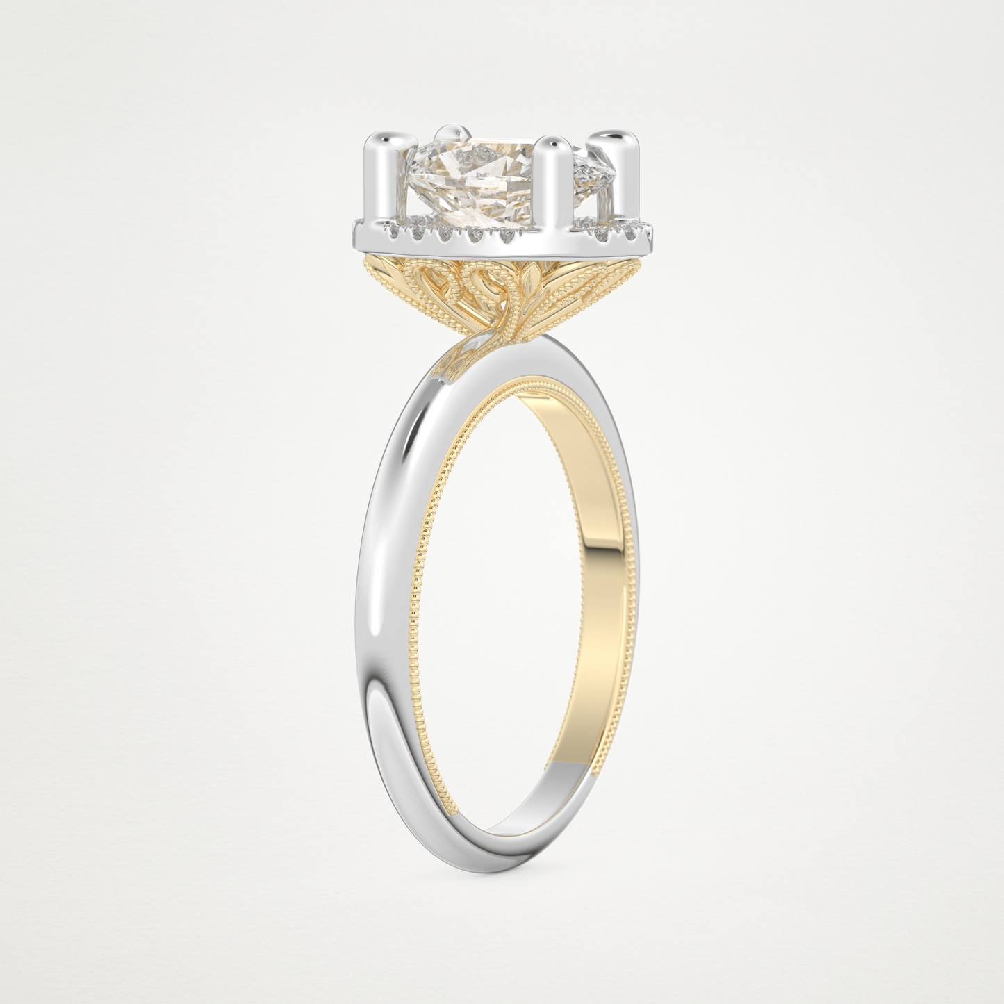 Oval Cut Moissanite Halo Engagement Ring – 1.5 CT Lab-Created Brilliance in 10K/14K/18K Gold