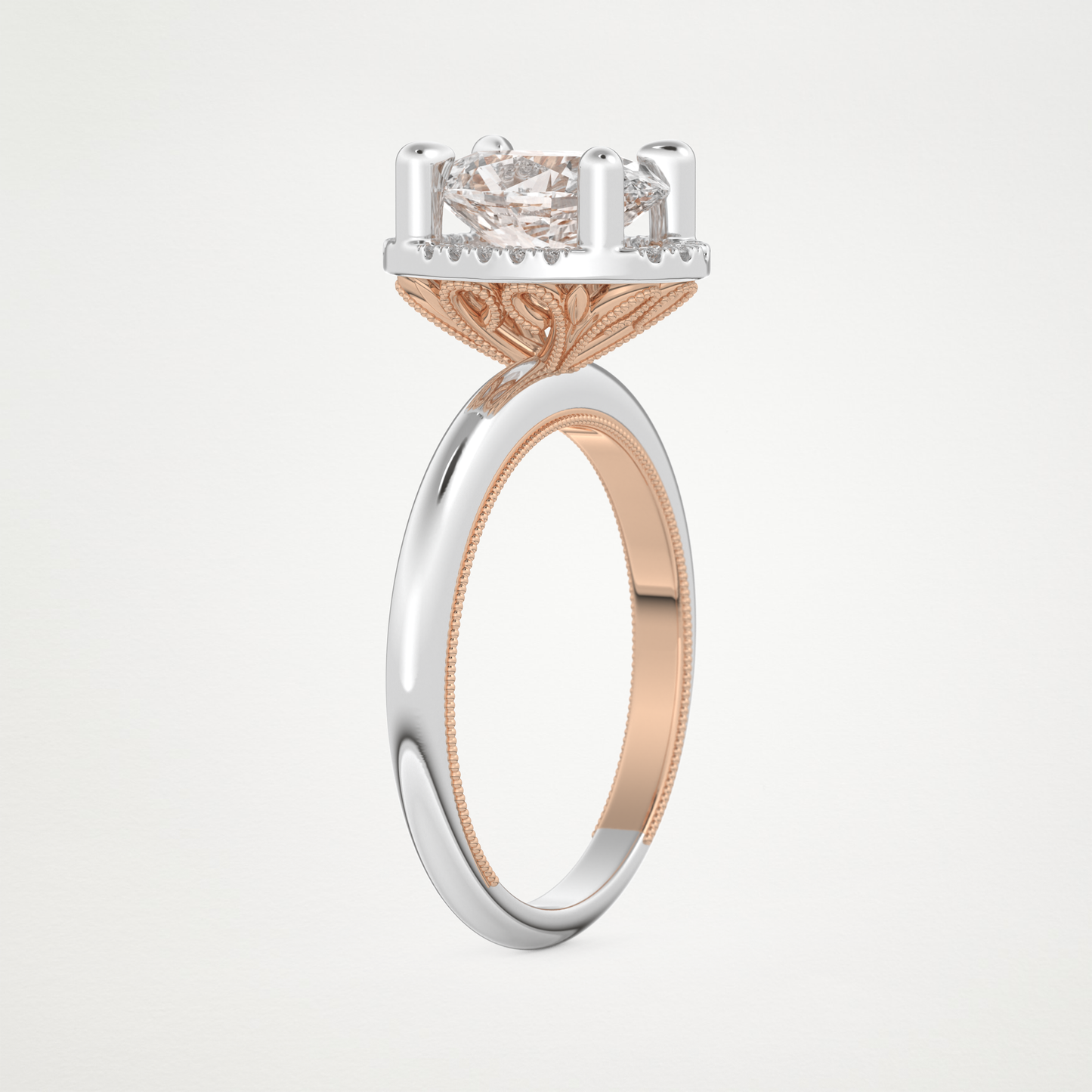 Oval Cut Moissanite Halo Engagement Ring – 1.5 CT Lab-Created Brilliance in 10K/14K/18K Gold