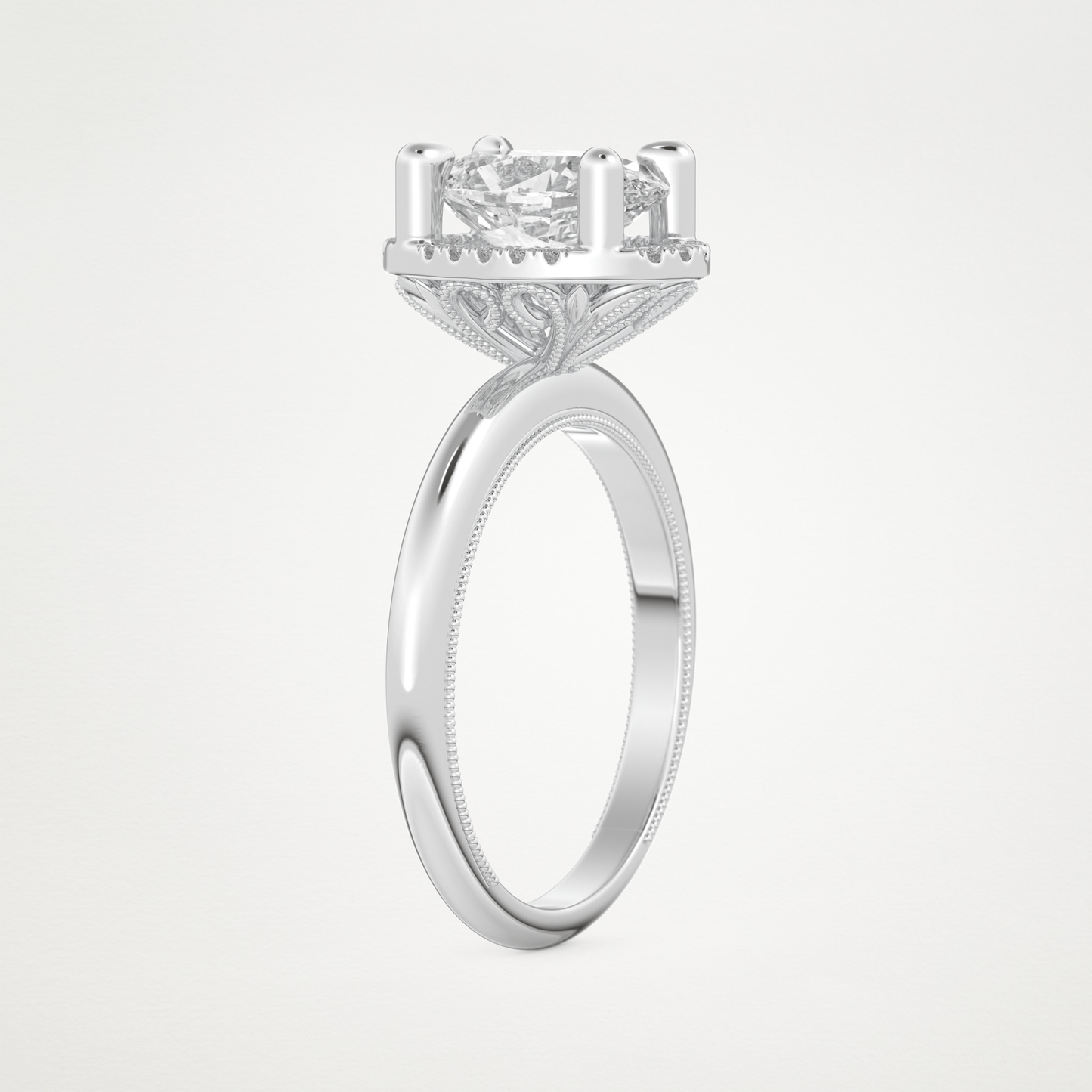 Oval Cut Moissanite Halo Engagement Ring – 1.5 CT Lab-Created Brilliance in 10K/14K/18K Gold
