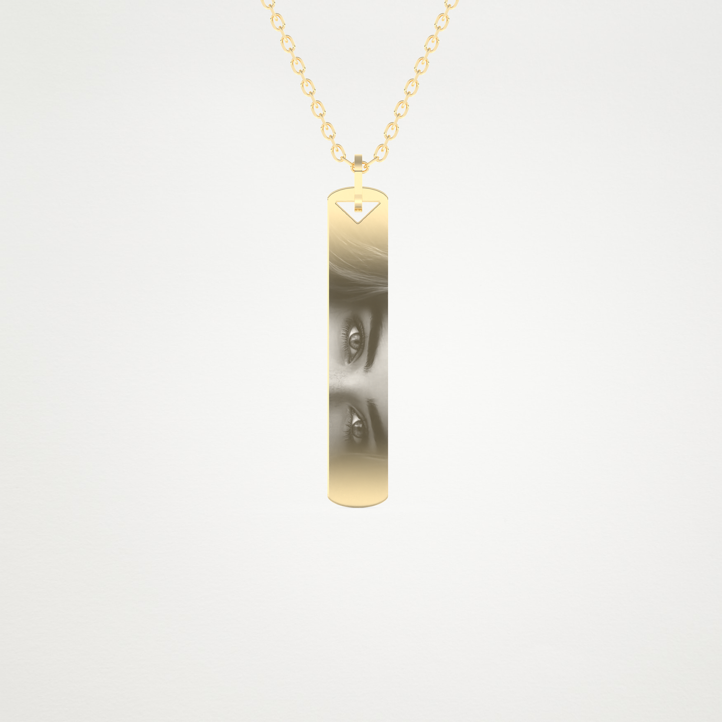 Custom Photo & Name Pendant Necklace – 14K/18K Gold & 925 Silver 6