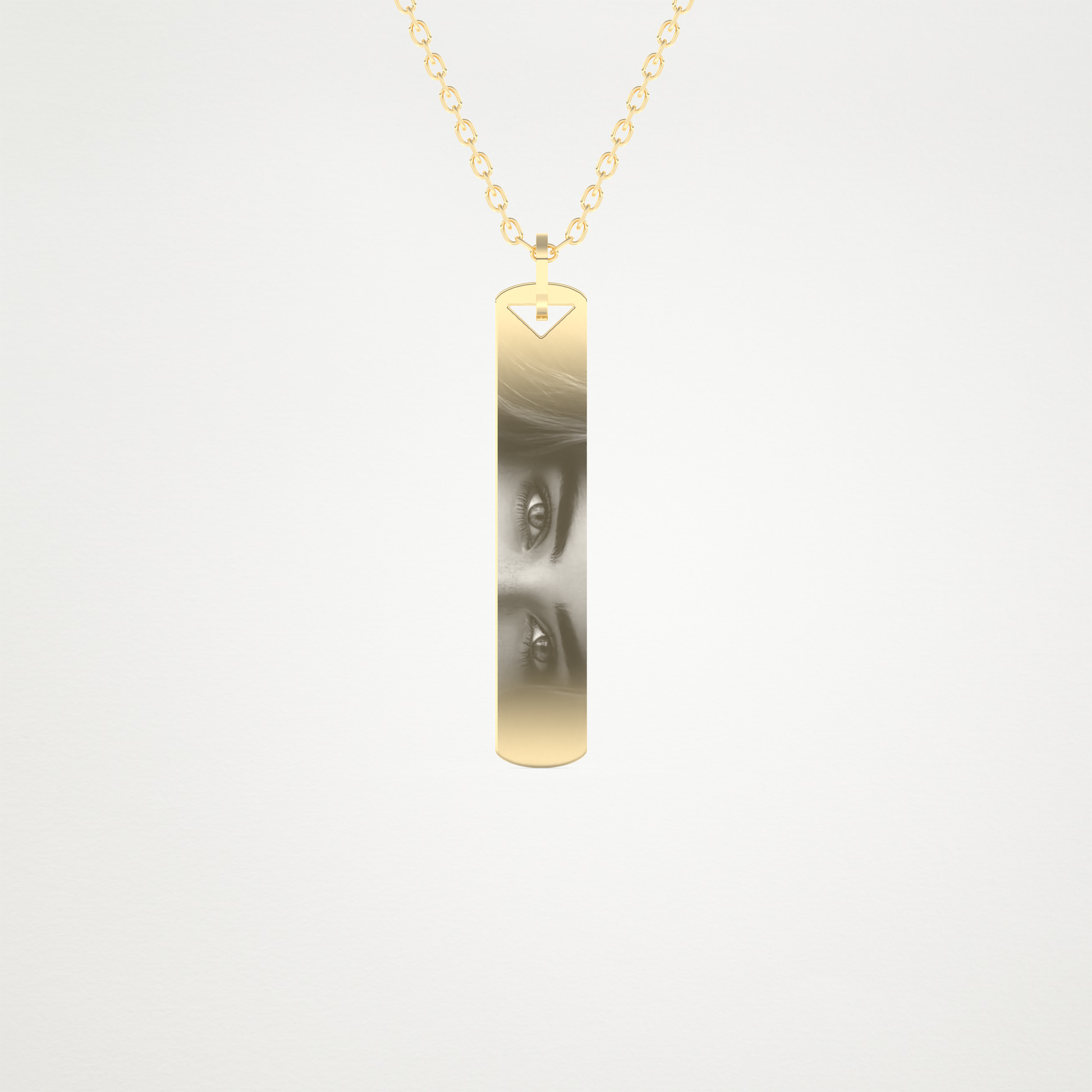 Custom Photo & Name Pendant Necklace – 14K/18K Gold & 925 Silver 6