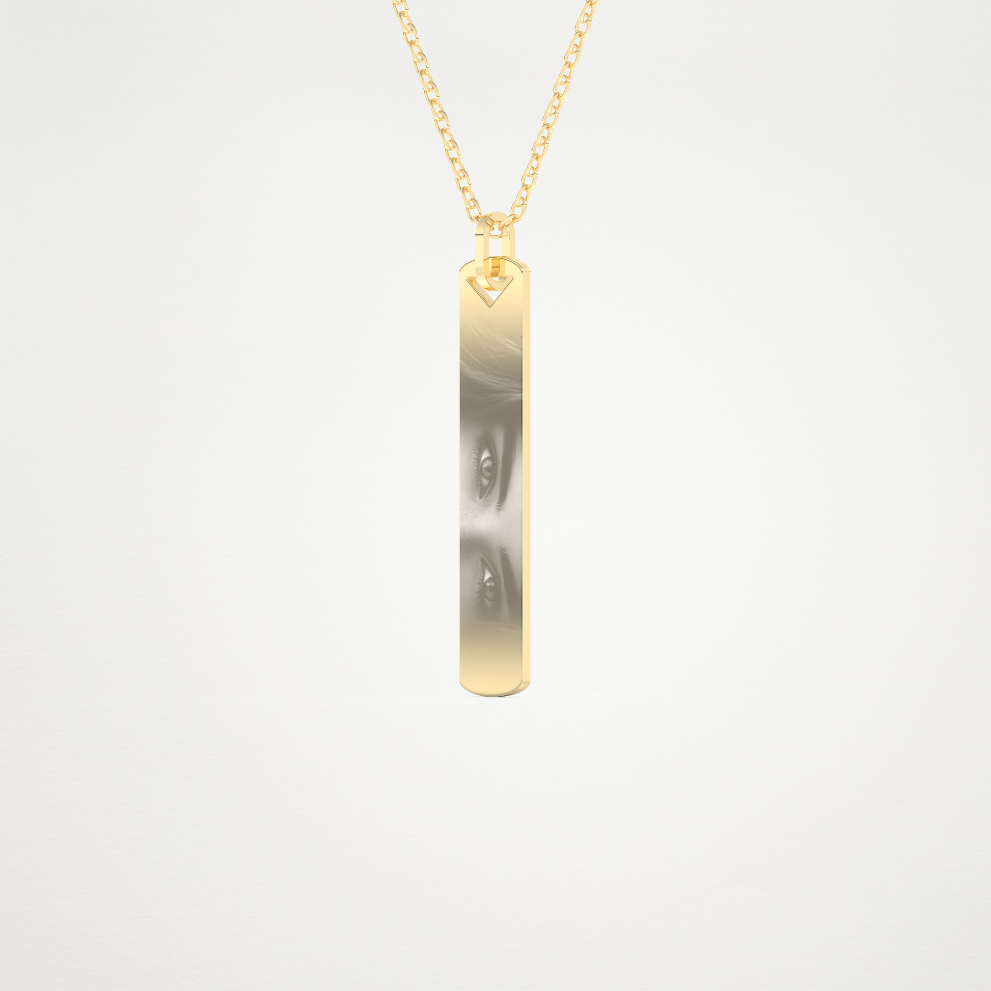 Custom Photo & Name Pendant Necklace – 14K/18K Gold & 925 Silver 7