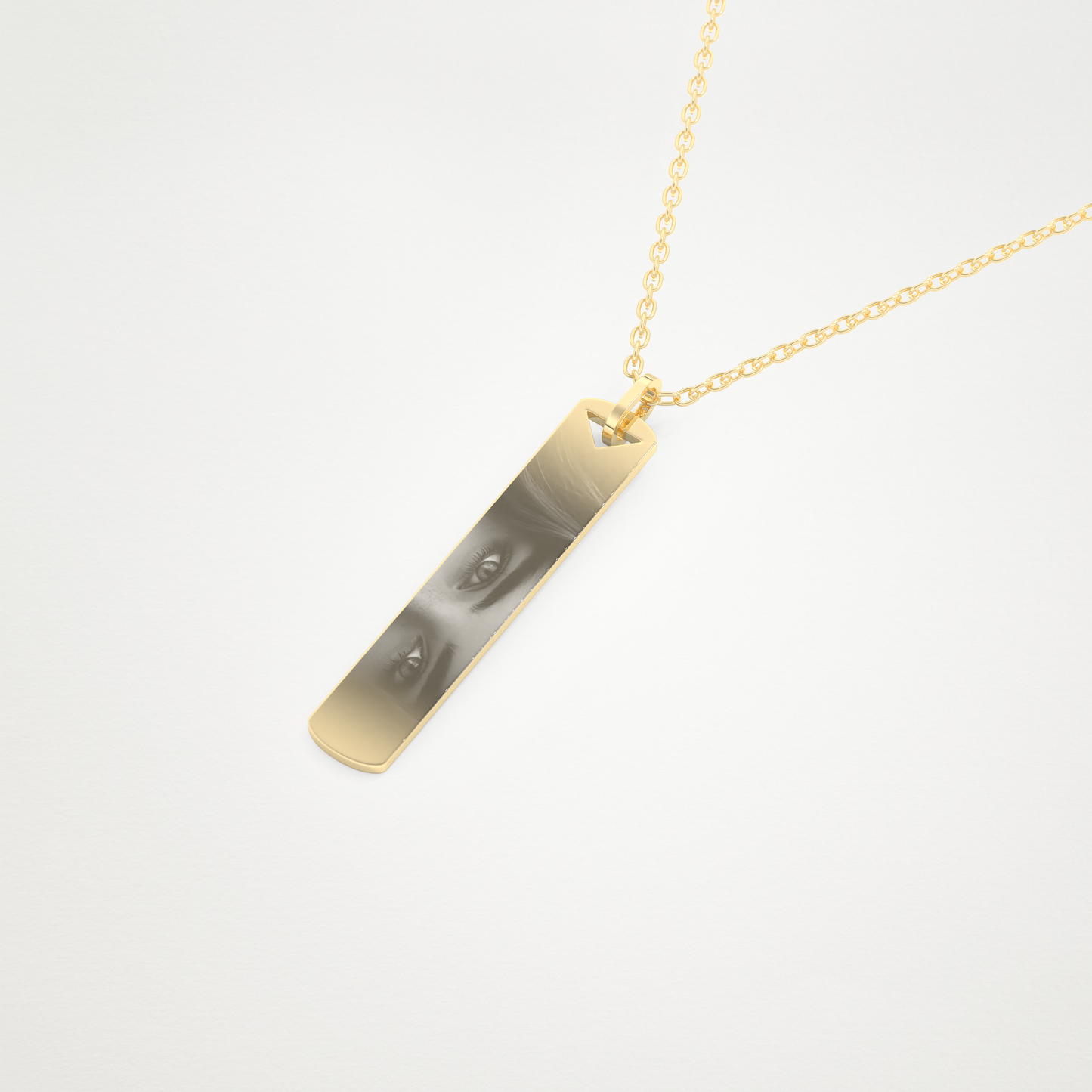 Custom Photo & Name Pendant Necklace – 14K/18K Gold & 925 Silver 10