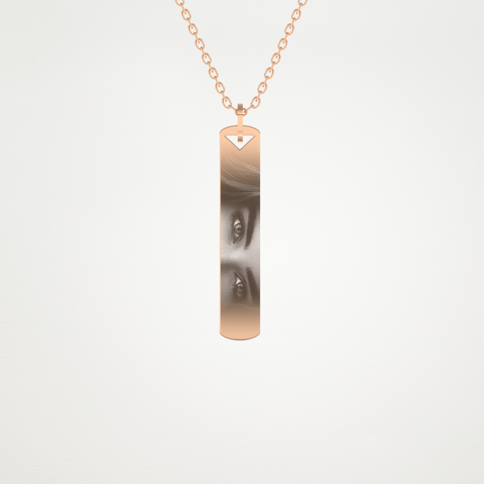 Custom Photo & Name Pendant Necklace – 14K/18K Gold & 925 Silver 11