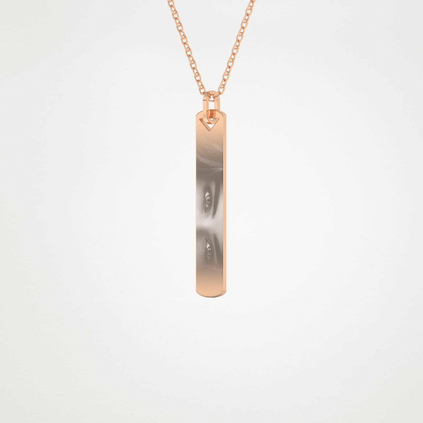 Custom Photo & Name Pendant Necklace – 14K/18K Gold & 925 Silver 12