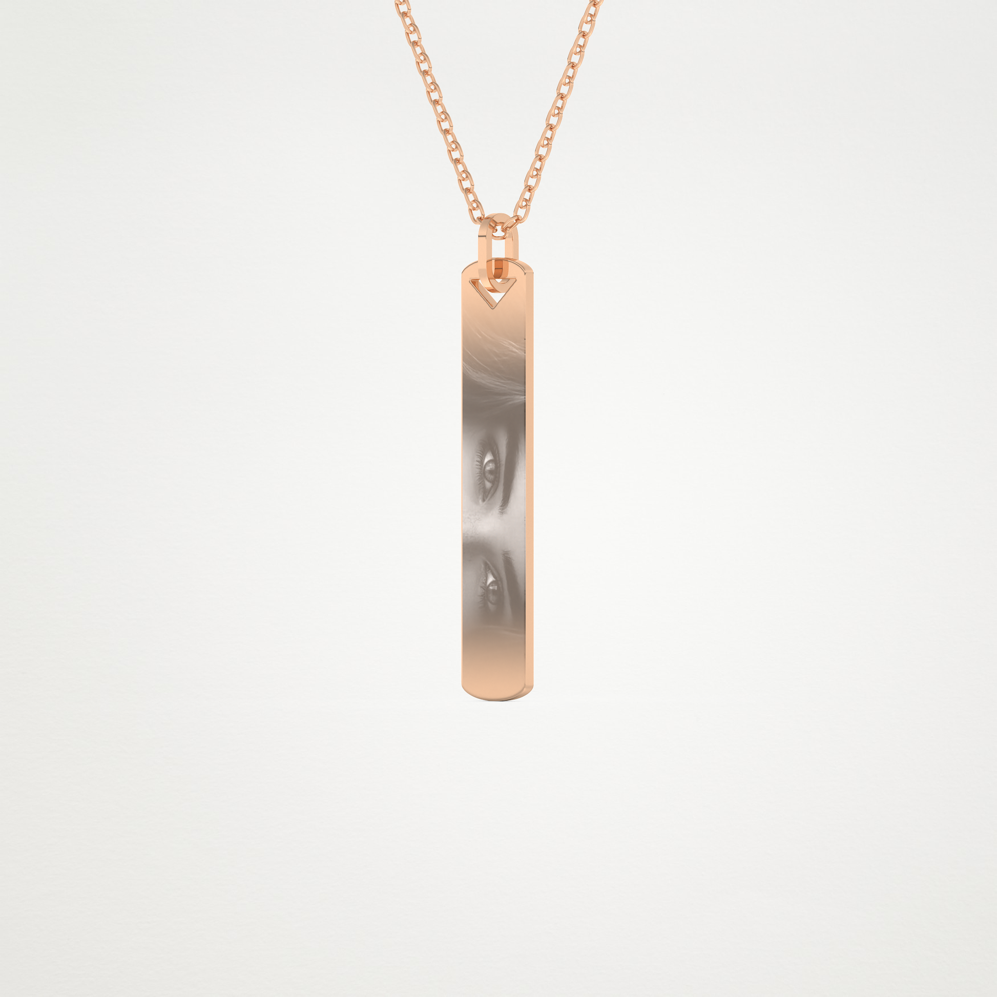 Custom Photo & Name Pendant Necklace – 14K/18K Gold & 925 Silver 12