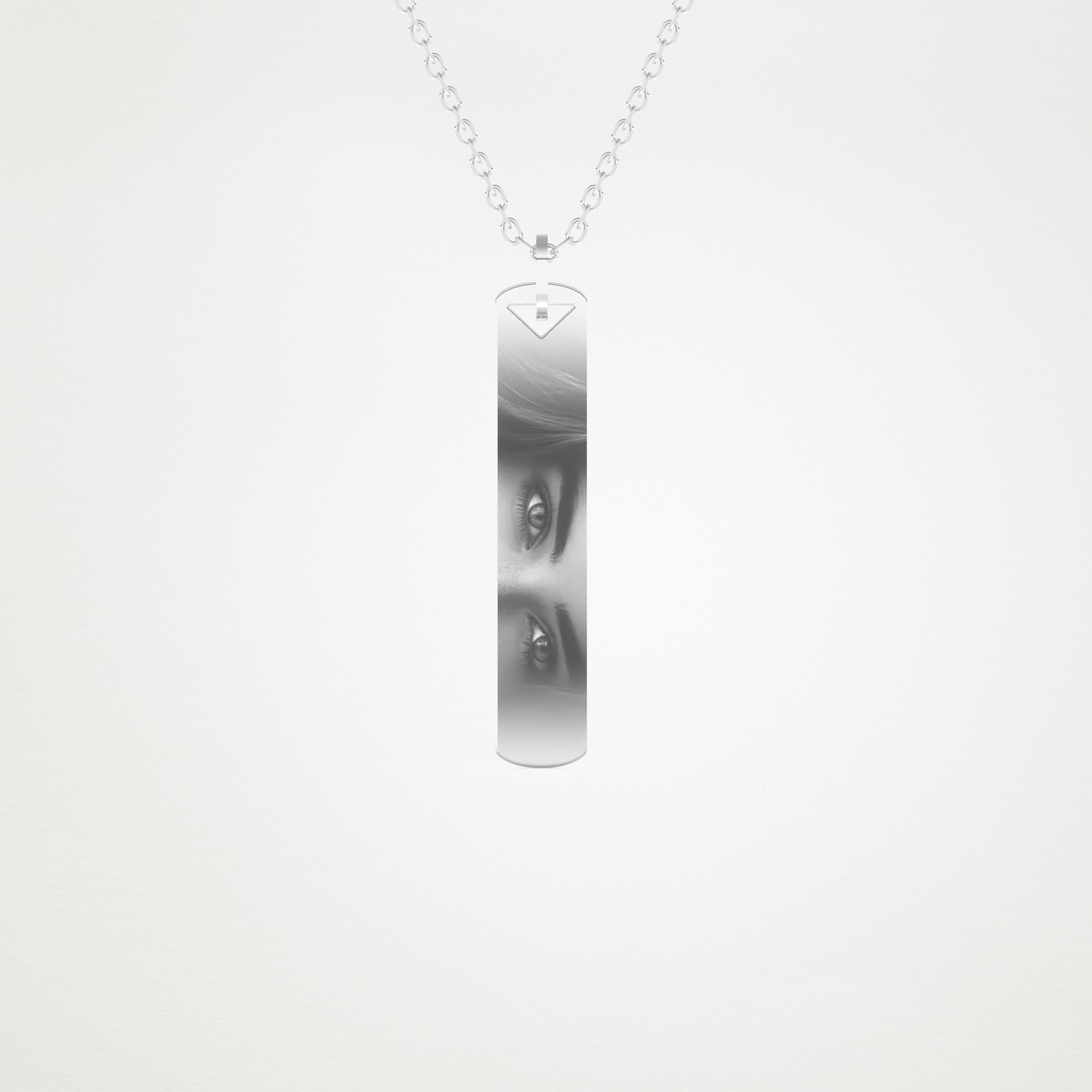 Custom Photo & Name Pendant Necklace – 14K/18K Gold & 925 Silver 1