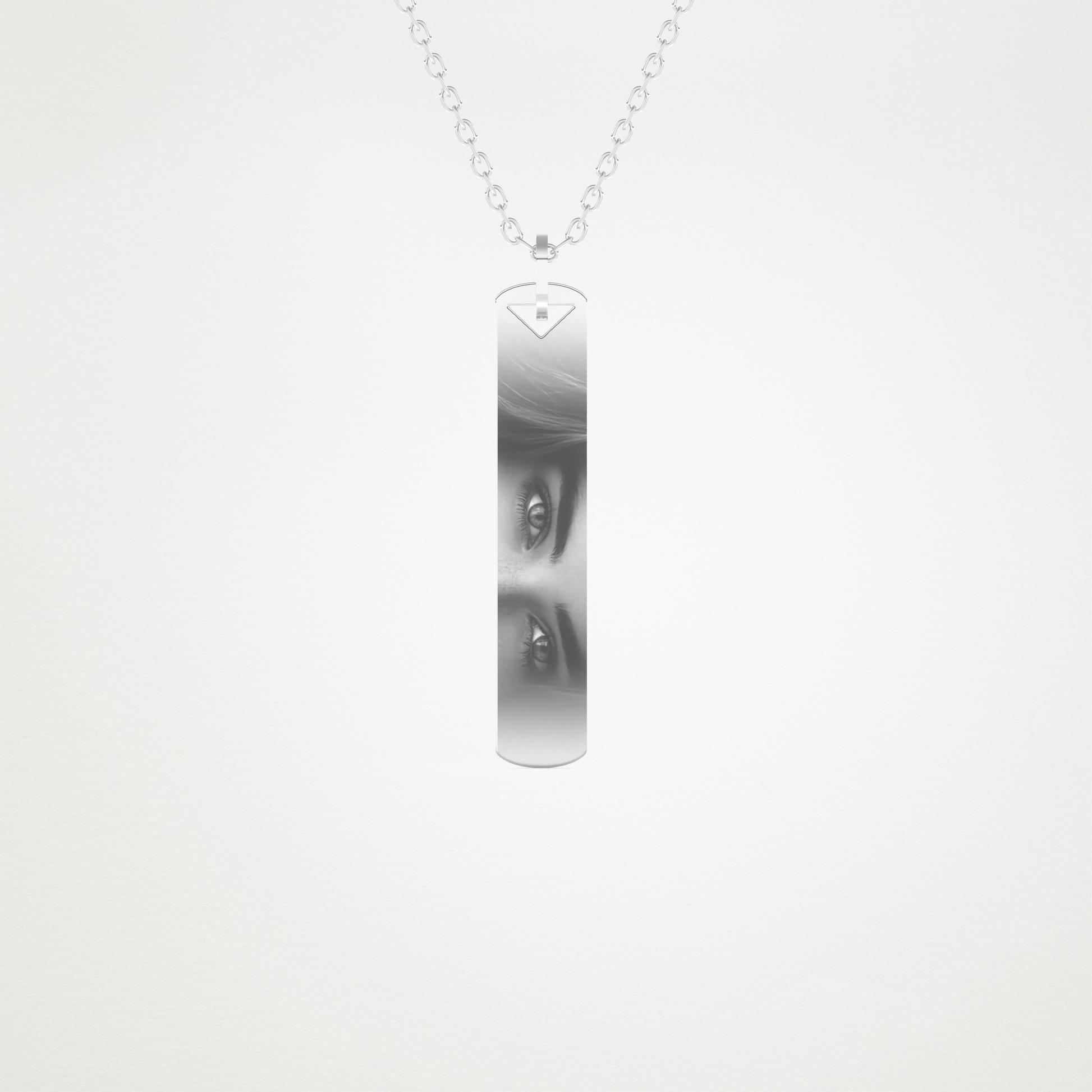 Custom Photo & Name Pendant Necklace – 14K/18K Gold & 925 Silver 1