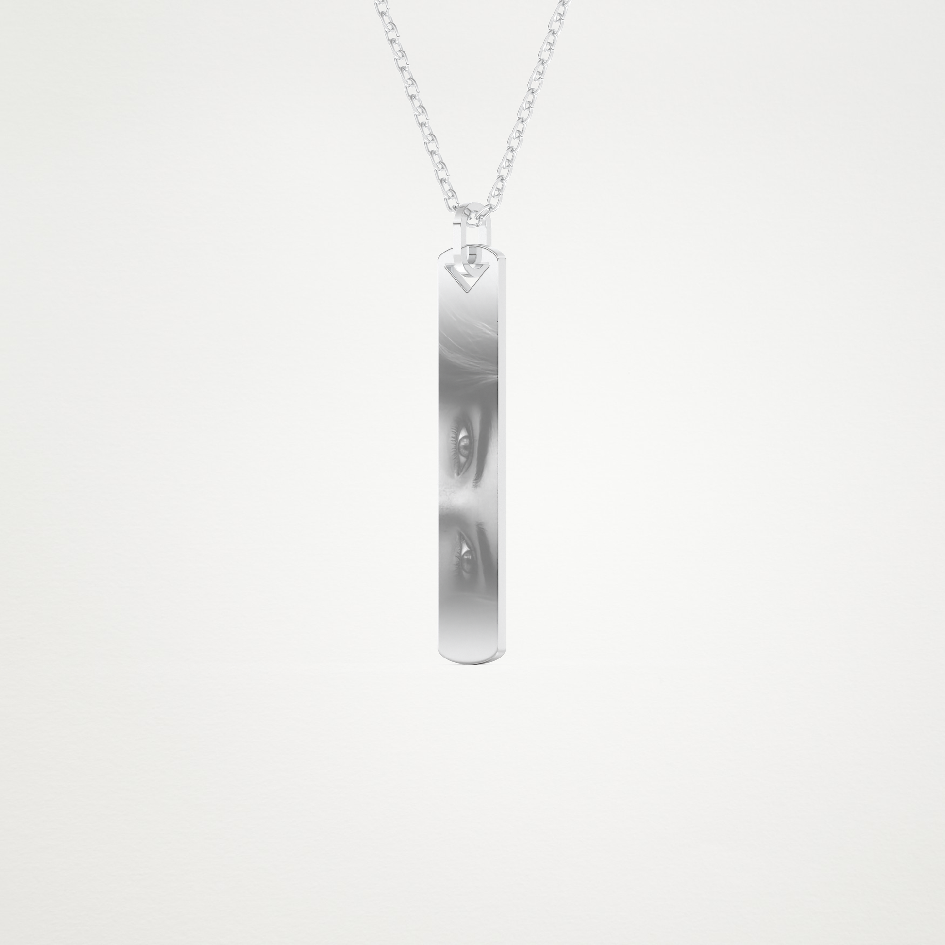 Custom Photo & Name Pendant Necklace – 14K/18K Gold & 925 Silver 2