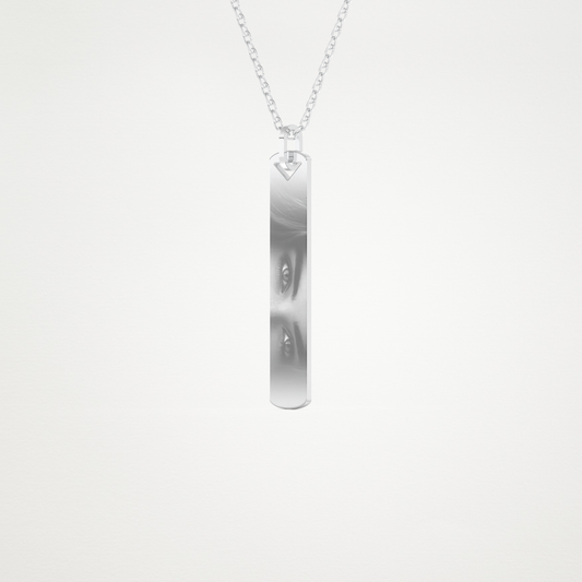 Custom Photo & Name Pendant Necklace – 14K/18K Gold & 925 Silver 2