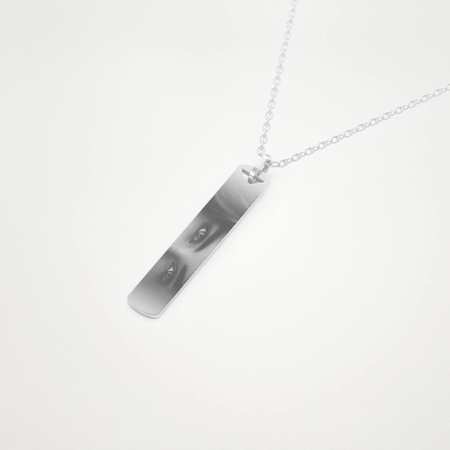 Custom Photo & Name Pendant Necklace – 14K/18K Gold & 925 Silver 5
