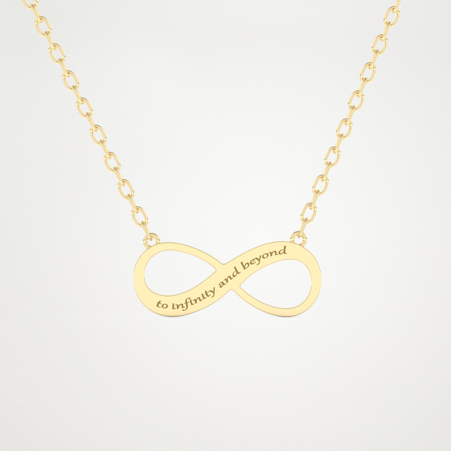 Custom Infinity Pendant Necklace – 14K/18K Gold & 925 Silver 6