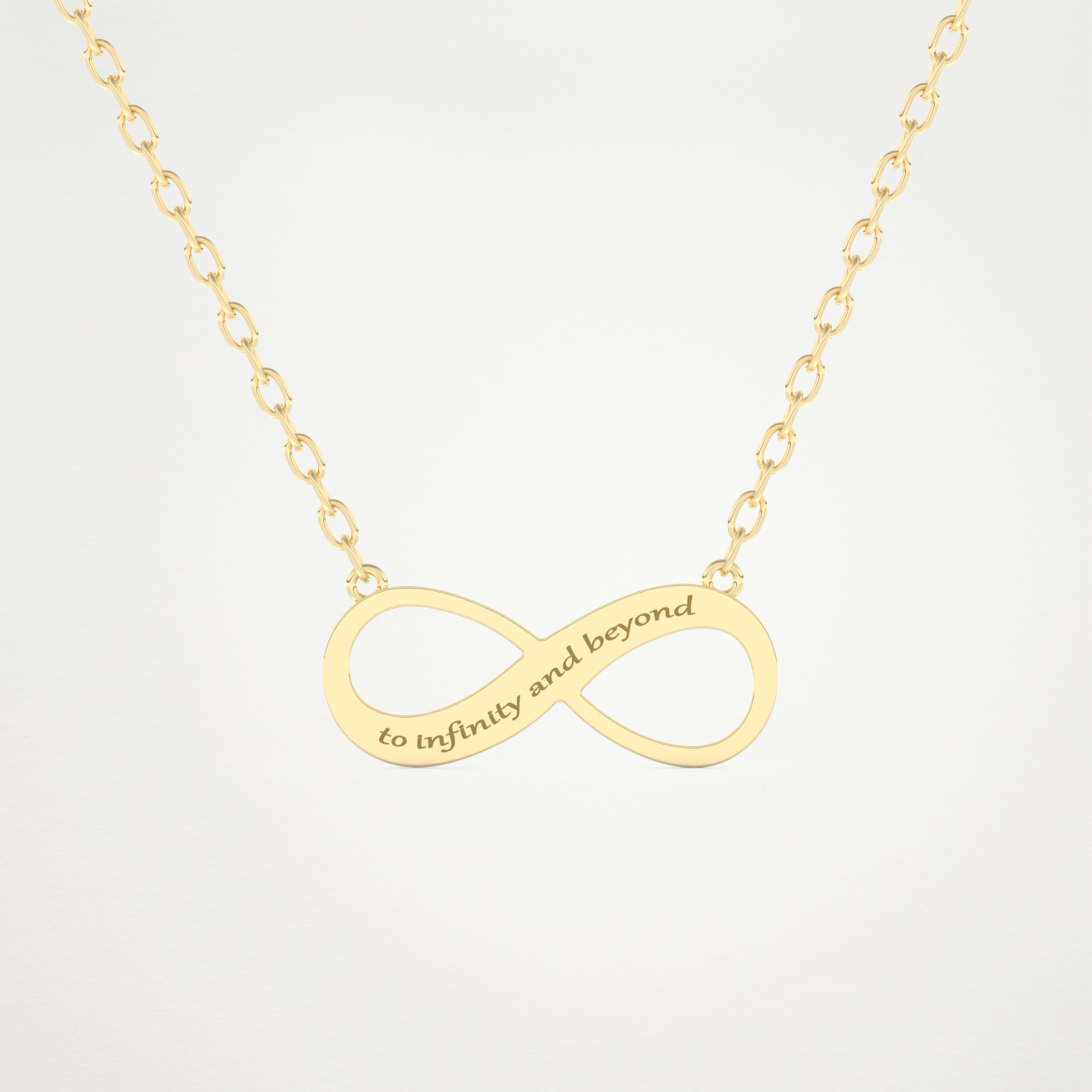 Custom Infinity Pendant Necklace – 14K/18K Gold & 925 Silver 6