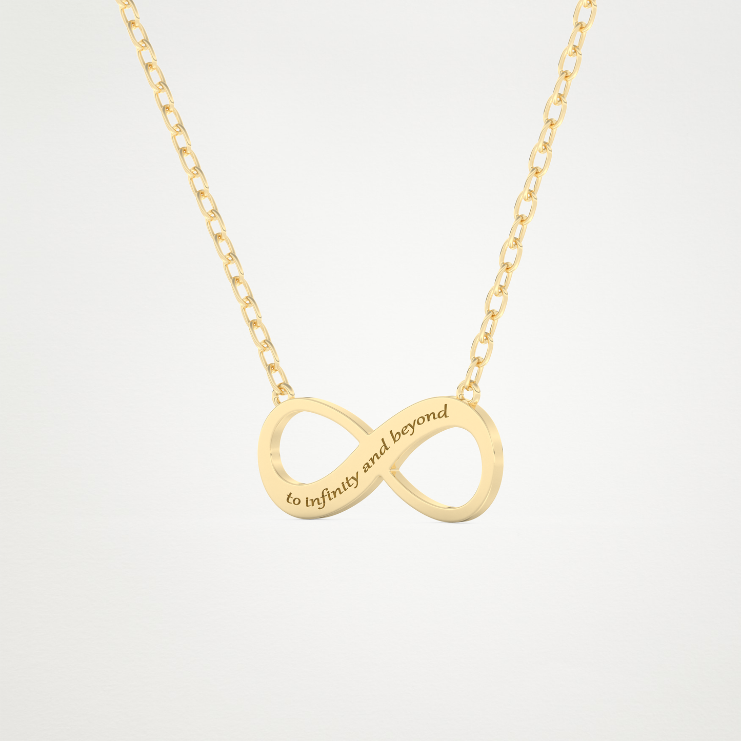 Custom Infinity Pendant Necklace – 14K/18K Gold & 925 Silver 7