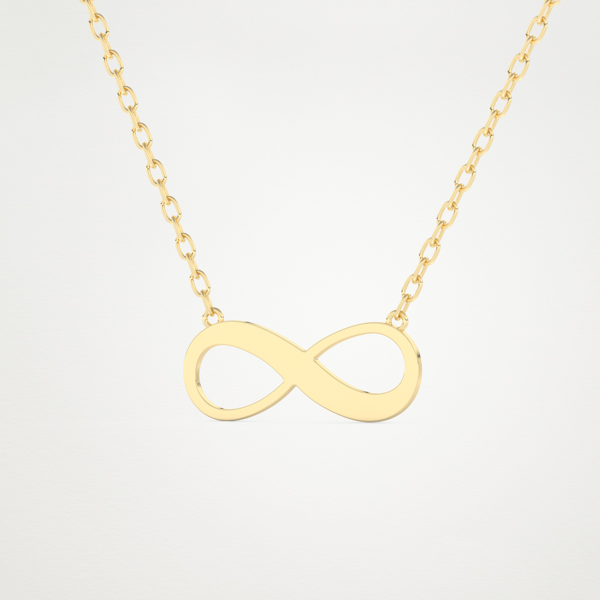 Custom Infinity Pendant Necklace – 14K/18K Gold & 925 Silver 9