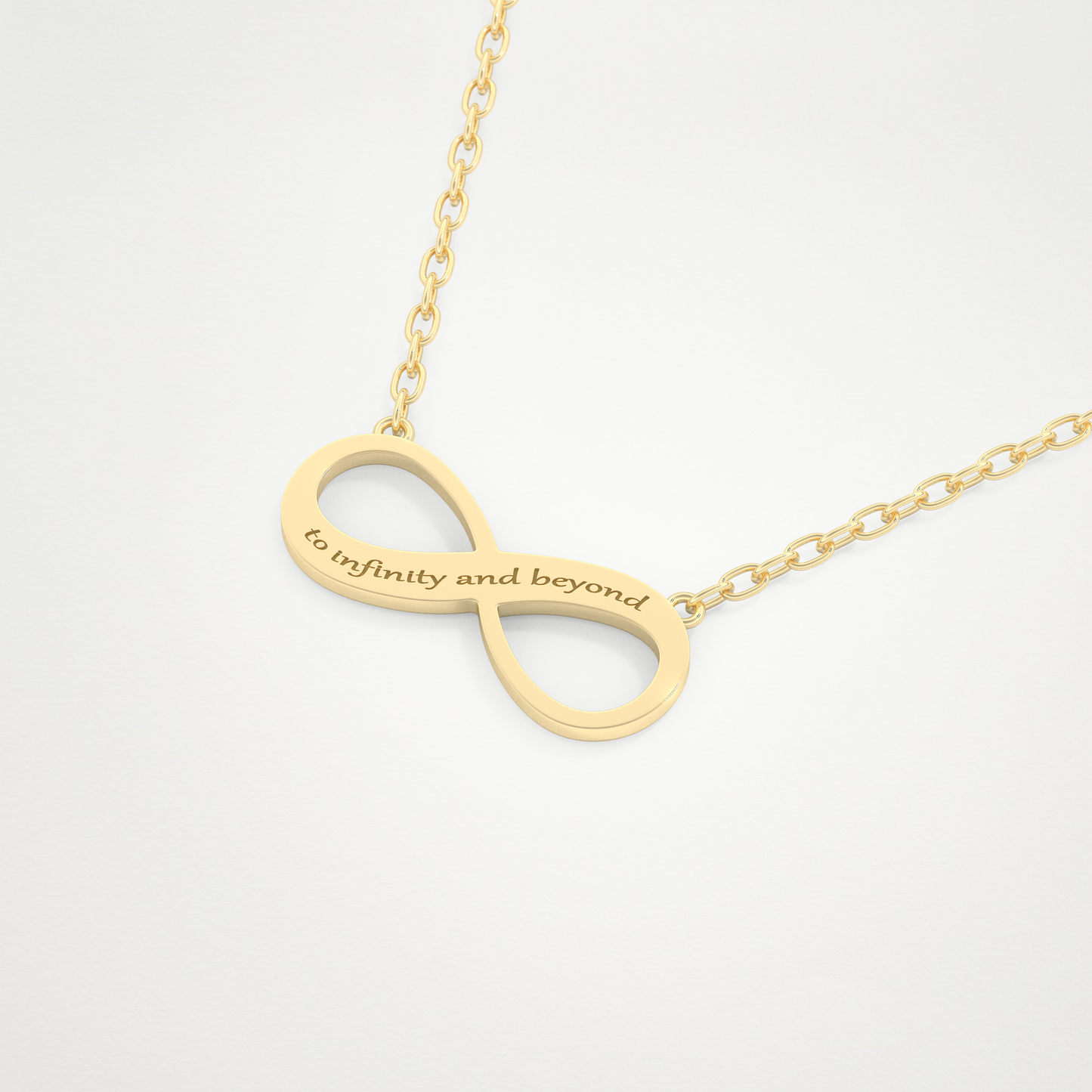 Custom Infinity Pendant Necklace – 14K/18K Gold & 925 Silver 10