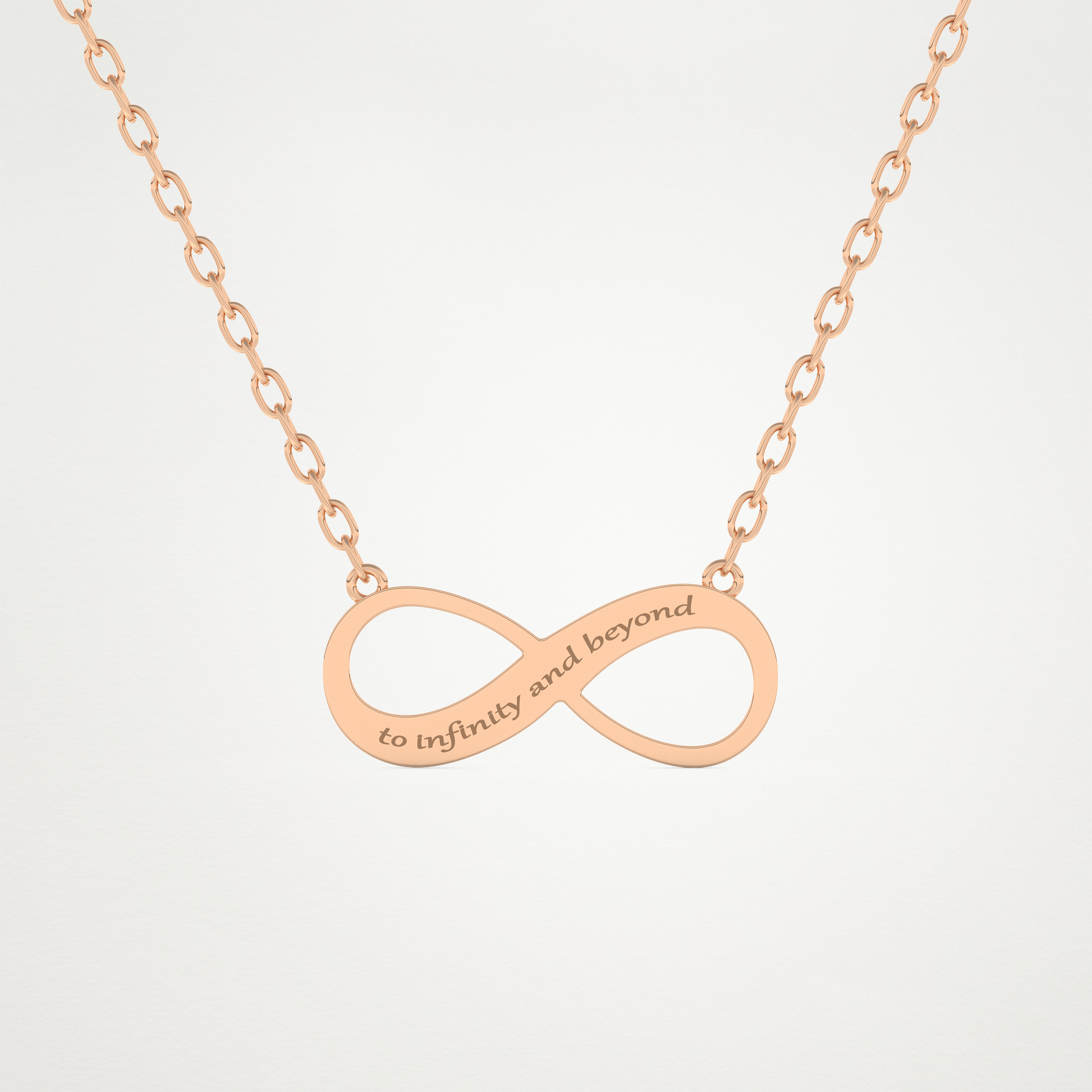 Custom Infinity Pendant Necklace – 14K/18K Gold & 925 Silver 11