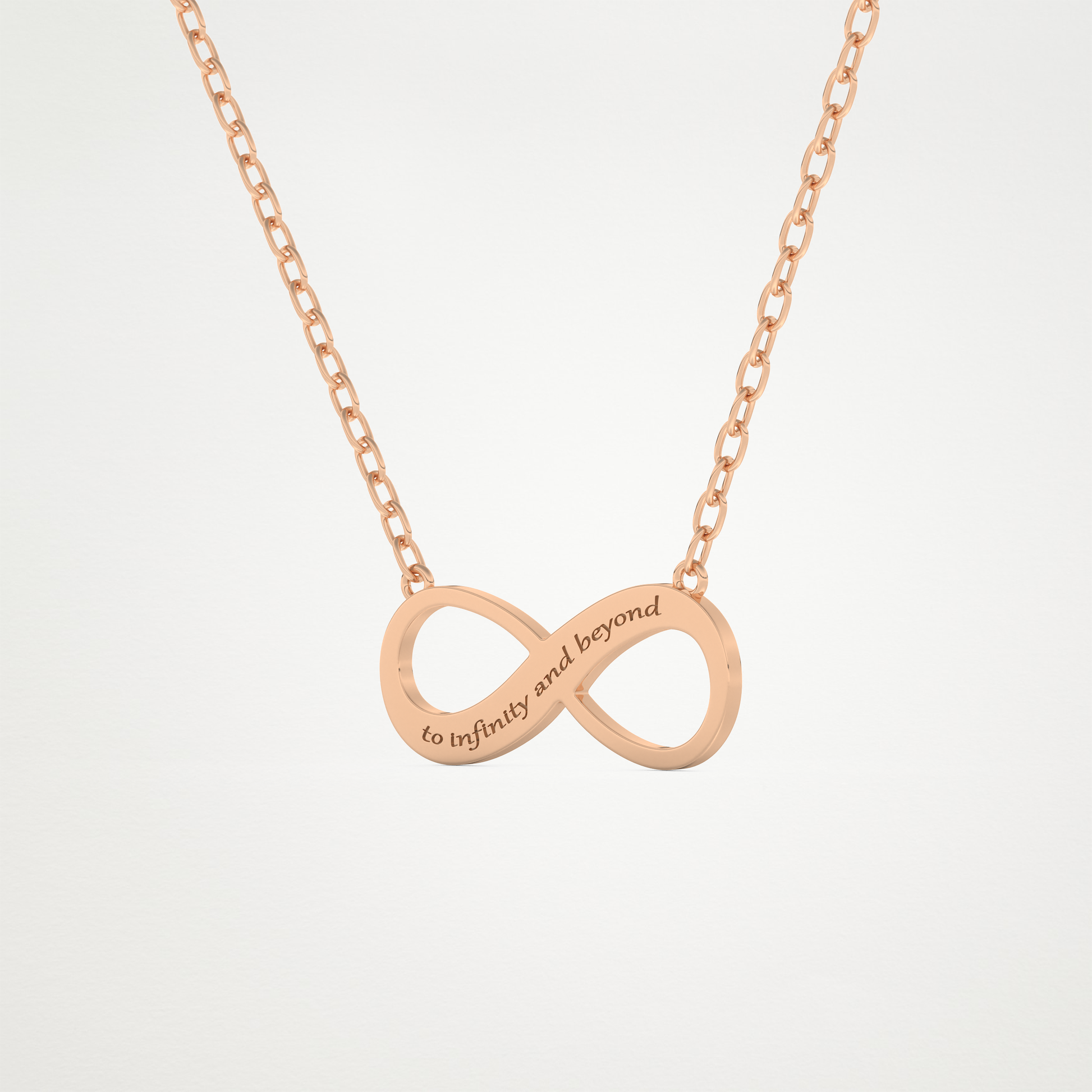 Custom Infinity Pendant Necklace – 14K/18K Gold & 925 Silver 12