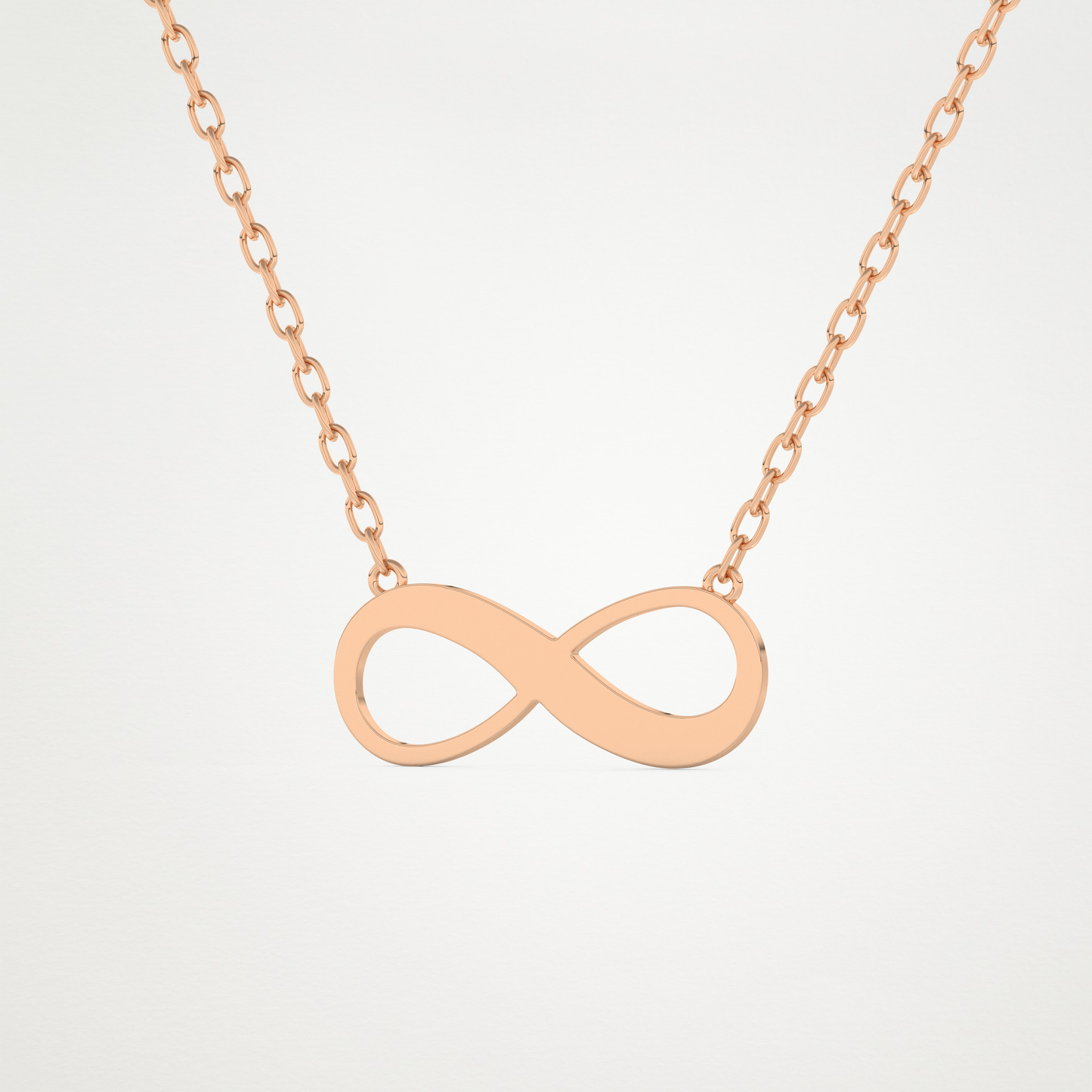Custom Infinity Pendant Necklace – 14K/18K Gold & 925 Silver 14