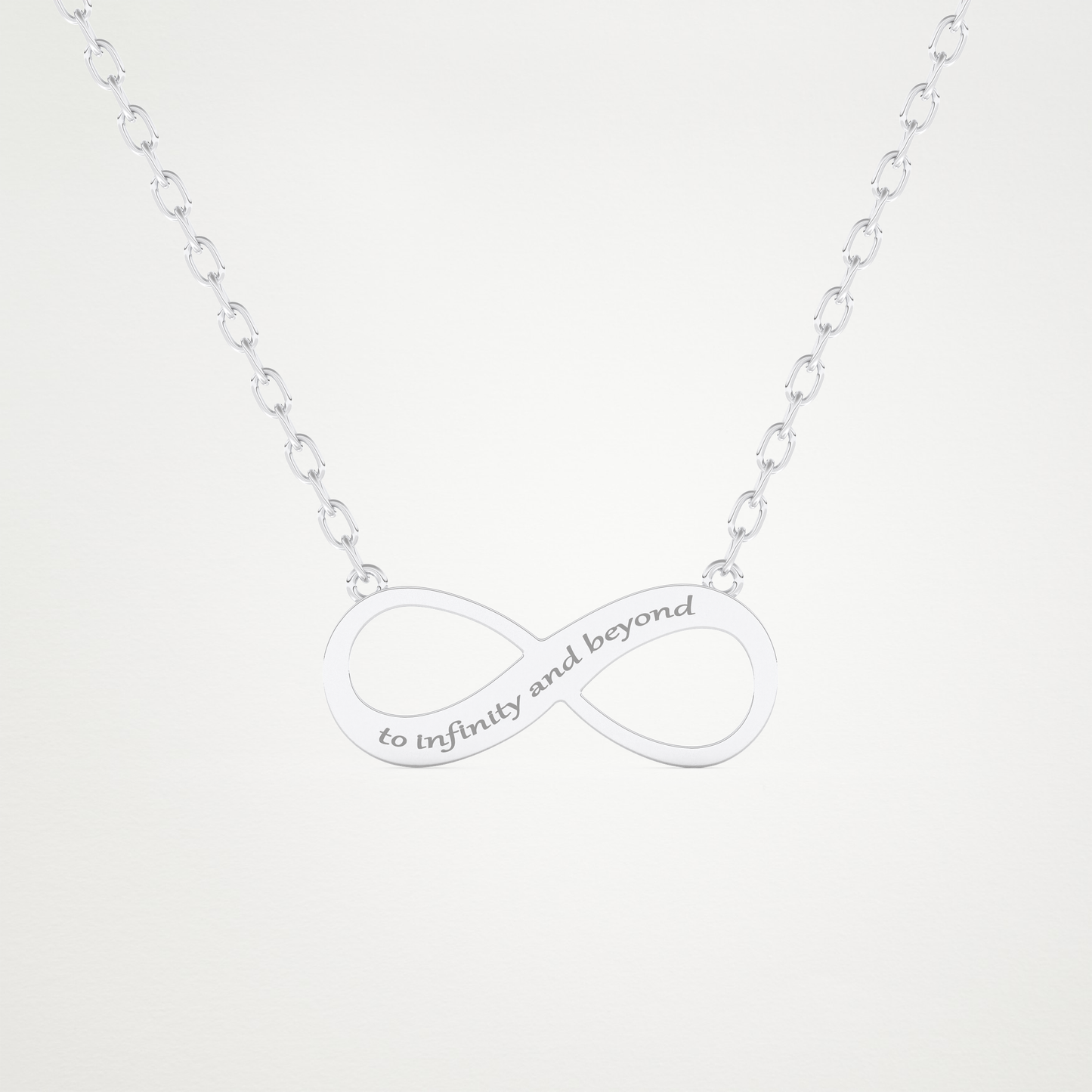 Custom Infinity Pendant Necklace – 14K/18K Gold & 925 Silver 1