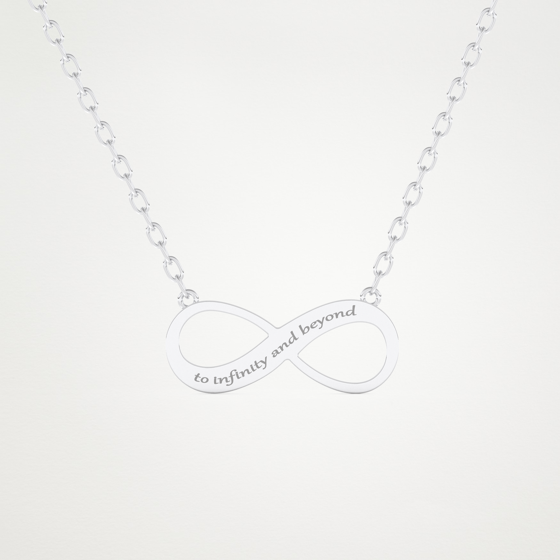Custom Infinity Pendant Necklace – 14K/18K Gold & 925 Silver 1
