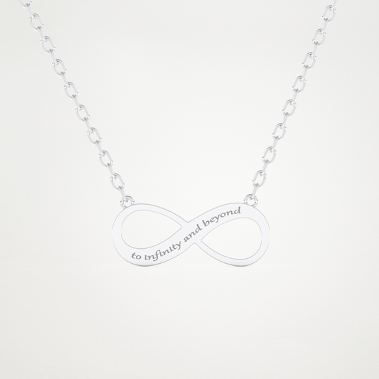 Custom Infinity Pendant Necklace – 14K/18K Gold & 925 Silver 1